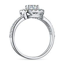 Кольцо из белого золота c бриллиантами