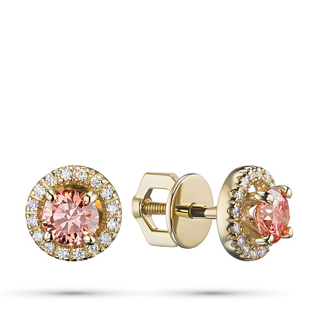 Пусеты из желтого золота