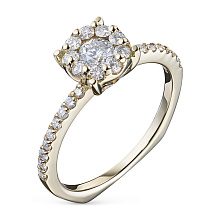 Кольцо из желтого золота c бриллиантами