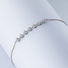 Браслет из серебра c бриллиантами