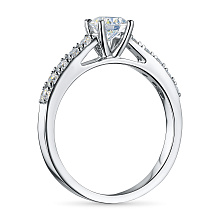 Кольцо из белого золота c бриллиантами