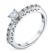 Кольцо из белого золота c бриллиантами