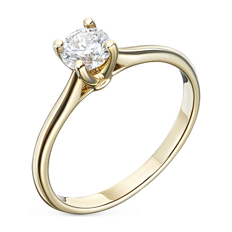 Помолвочное кольцо из желтого золота