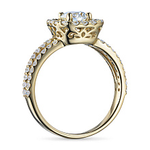 Кольцо из желтого золота c бриллиантами