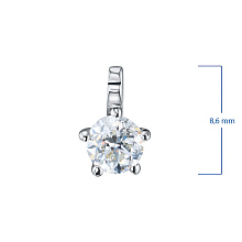 Подвеска из белого золота с бриллиантом