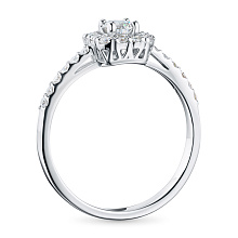 Кольцо из белого золота c бриллиантами