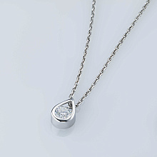 Подвеска из белого золота с бриллиантом