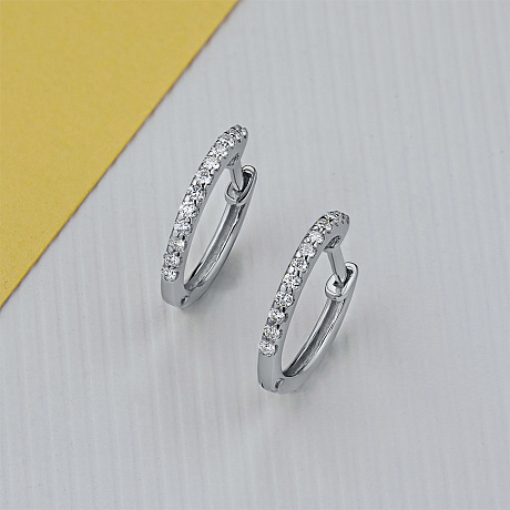 Серьги из белого золота