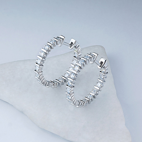 Серьги из белого золота