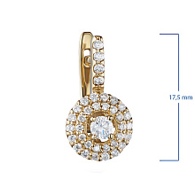 Серьги из желтого золота c бриллиантами