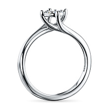 Кольцо из серебра c бриллиантами