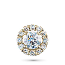 Классическая подвеска из желтого золота c бриллиантами