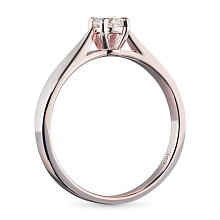 Кольцо из красного золота с бриллиантом