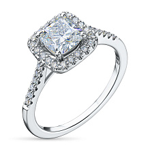 Кольцо из белого золота c бриллиантами