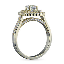 Кольцо из комбинированного золота с бриллиантами