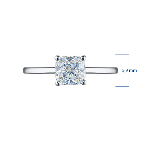 Помолвочное кольцо из белого золота