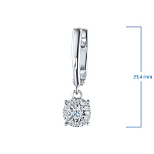 Серьги из белого золота c бриллиантами