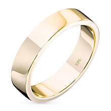 Гладкое кольцо из желтого золота