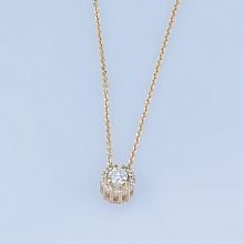 Подвеска из желтого золота c бриллиантами