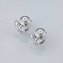 Серьги из серебра с бриллиантом