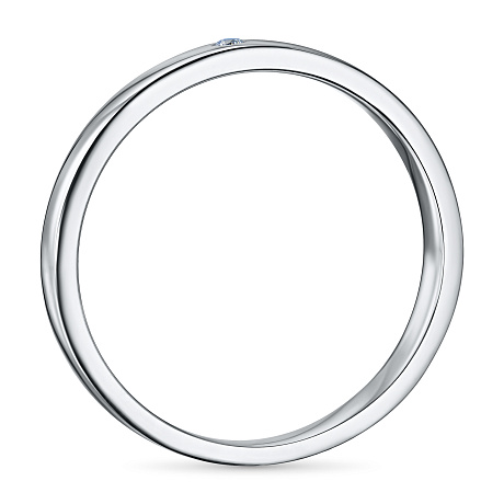 Обручальное кольцо из белого золота