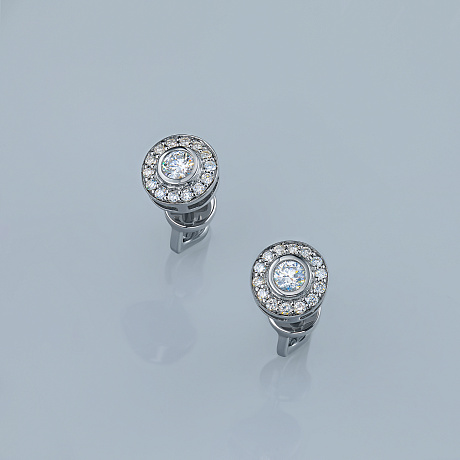 Пусеты из серебра