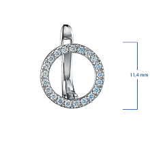 Серьги из серебра c бриллиантами