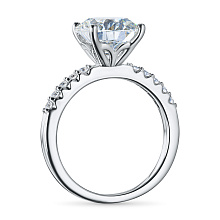 Кольцо из белого золота c бриллиантами