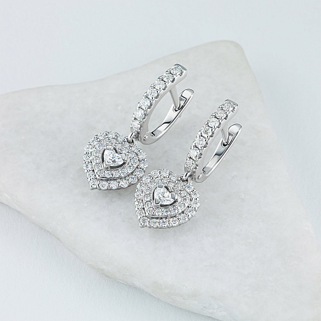 Серьги из белого золота