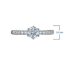 Кольцо из белого золота c бриллиантами