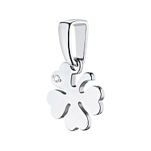 Подвеска из белого золота с бриллиантом