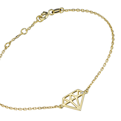 Браслет из серебра с бриллиантом