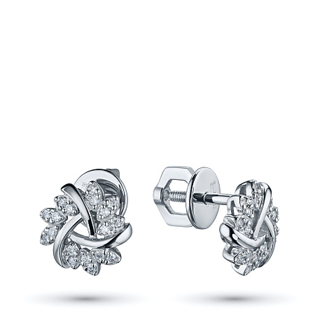 Пусеты из белого золота