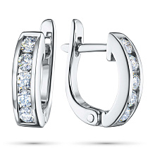 Серьги из белого золота c бриллиантами