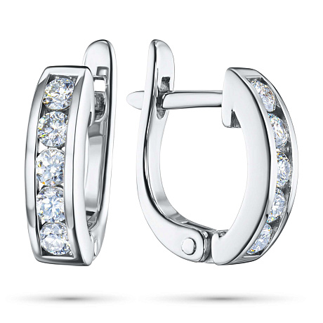 Серьги из белого золота