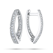 Серьги из белого золота c бриллиантами