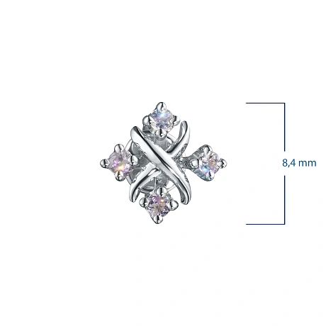 Пусеты из серебра с танзанитами