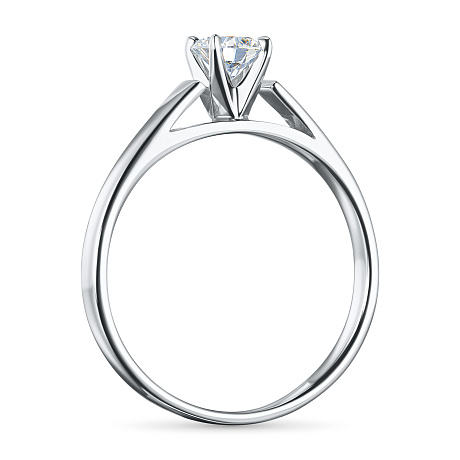 Помолвочное кольцо из белого золота