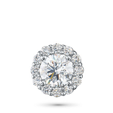 Классическая подвеска из белого золота c бриллиантами