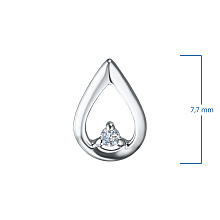 Подвеска из серебра с бриллиантом