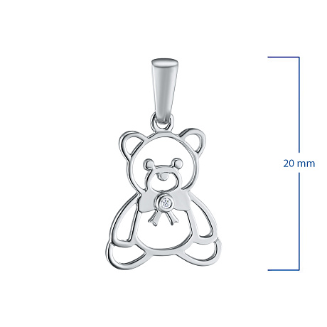 Подвеска из серебра с бриллиантом