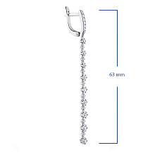 Серьги из белого золота c бриллиантами