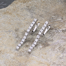 Серьги из белого золота c бриллиантами