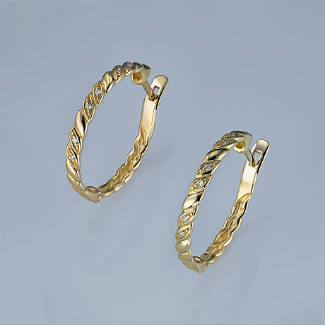 Серьги из желтого золота