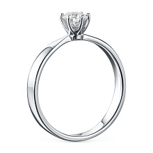 Помолвочное кольцо из белого золота с бриллиантом