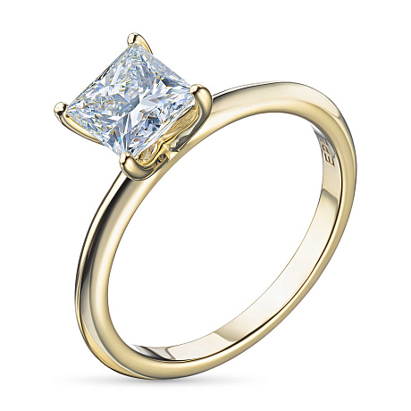 Помолвочное кольцо из желтого золота