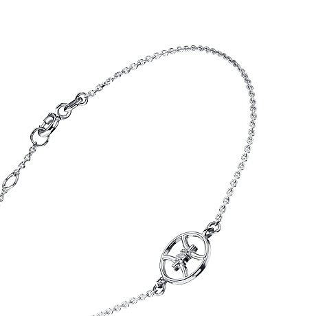 Браслет из комбинированного золота с бриллиантом