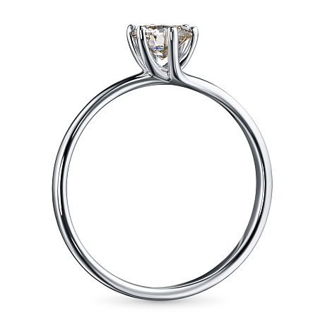 Кольцо из комбинированного золота с бриллиантом