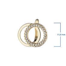 Серьги из желтого золота c бриллиантами