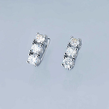 Серьги из белого золота c бриллиантами